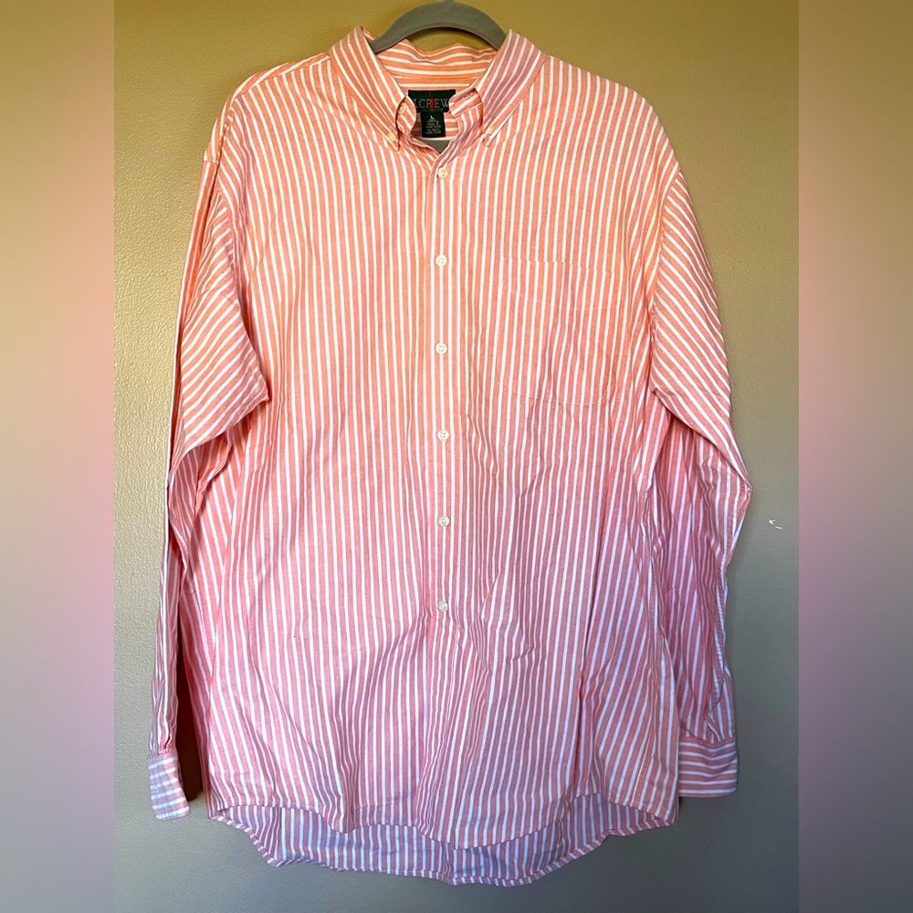 Men’s large j crew striped long sleeve button up